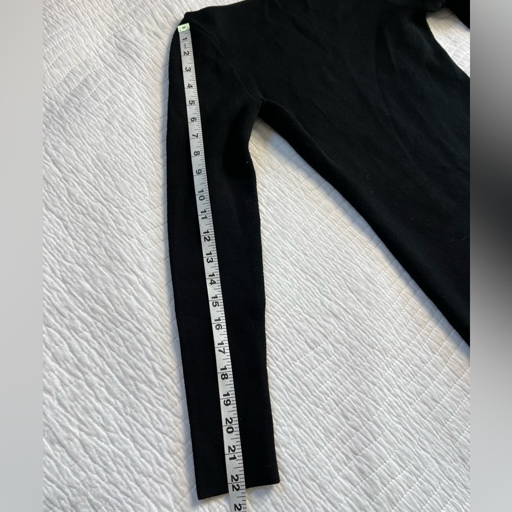 Alice + Olivia Black Midi Bodycon Long Sleeve Classic Dress Size Small-medium - Picture 5 of 15